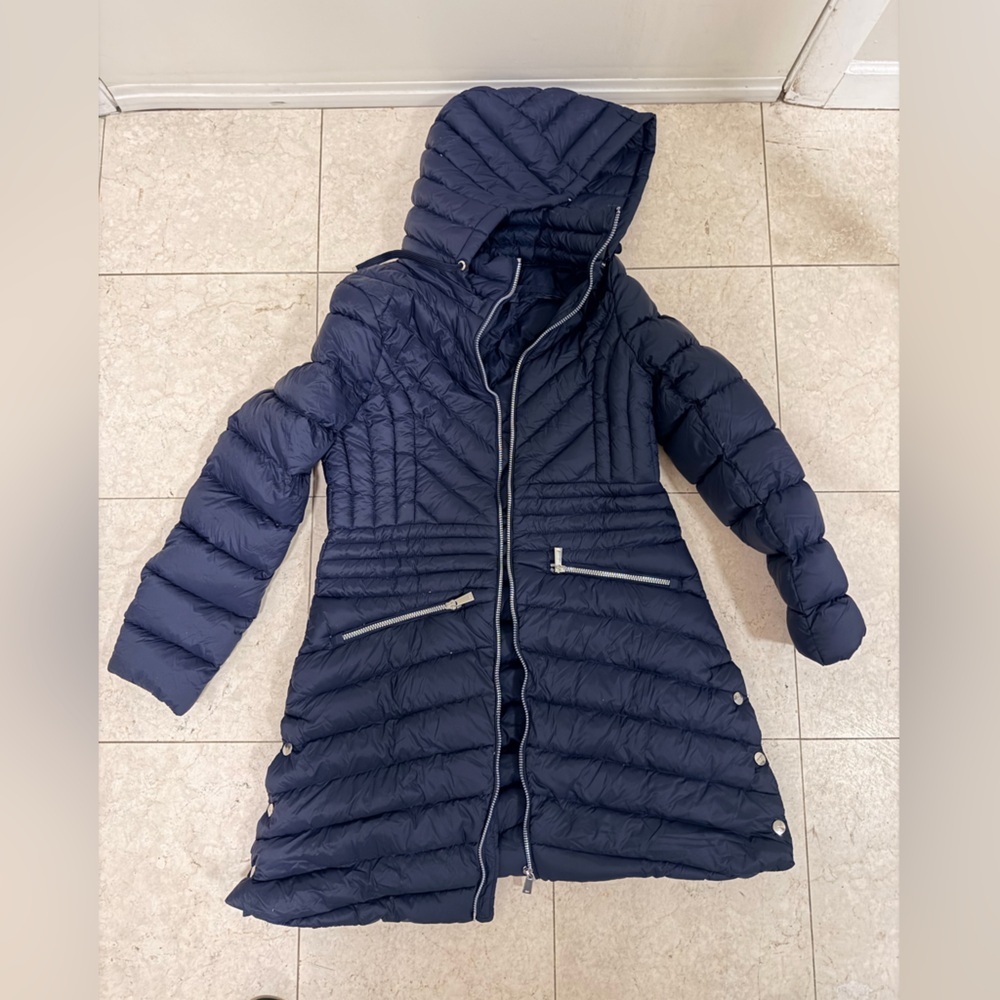 Karen Millen Navy Quilted Down Puffer Coat 💙 - Picture 10 of 12